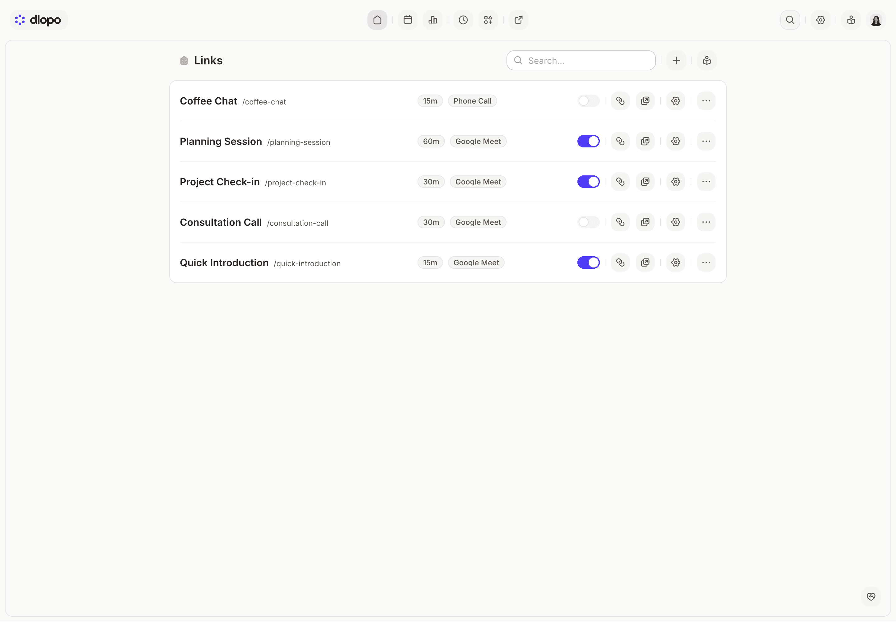 Links product preview